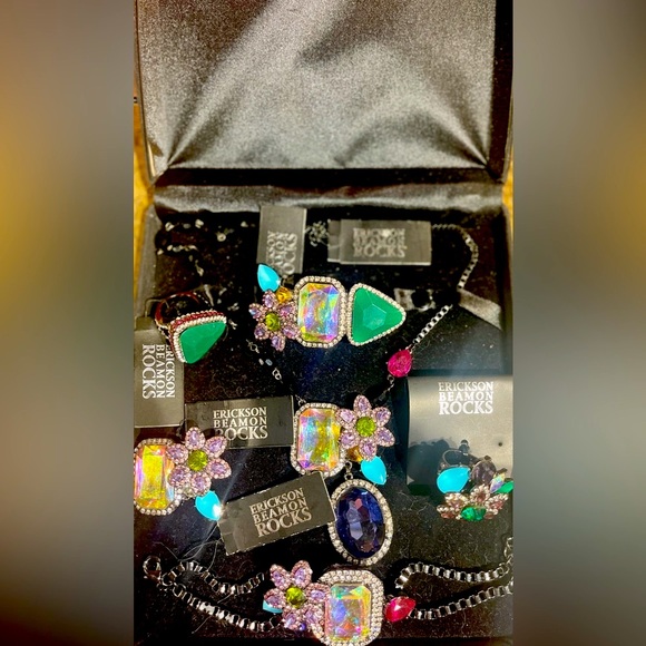 NEW tags Erickson Beamon Rocks Crystal Arcade Bright Flower Collection S… - Picture 3 of 7